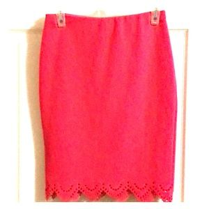 Pink pencil skirt